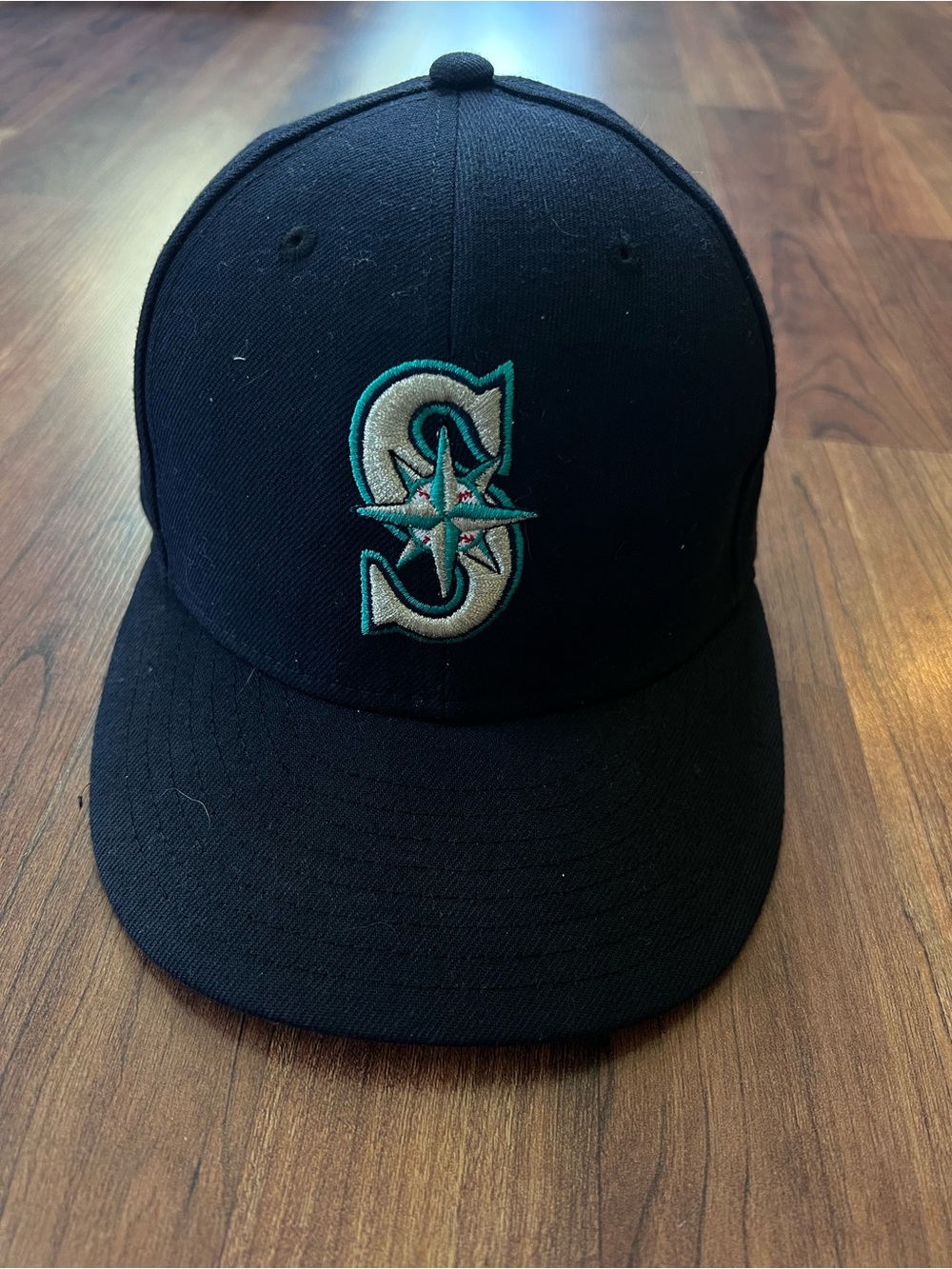 Seattle Mariners New Era 59FIFTY Authentic On-Field Fitted Hat Size 7 Navy